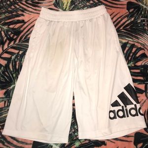 MENS Adidas White Basketball Shorts M